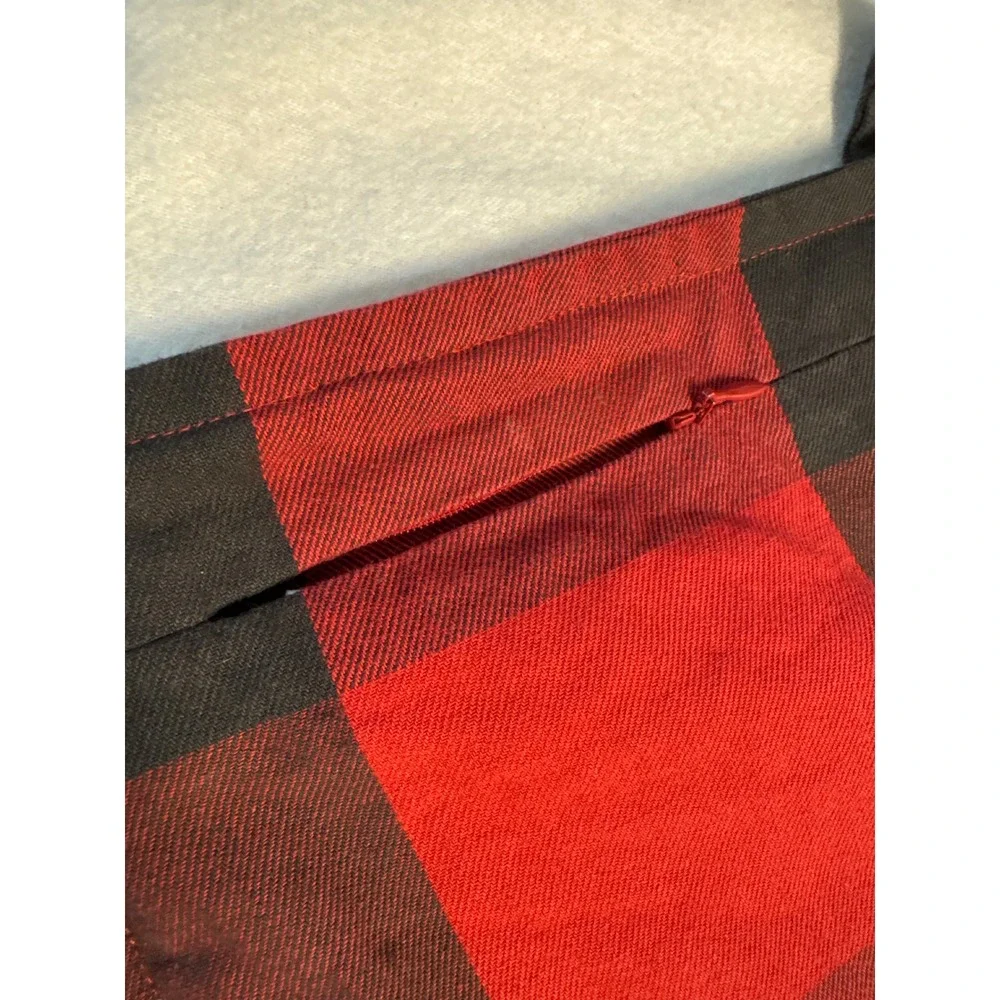 Pottery Barn Pillow Cover Unisex 24x24 Red Buffalo Check Plaid Cotton Twill